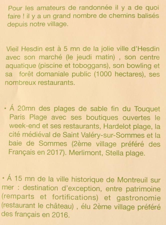 Gite Du Vieux Saule 1 Gite Avec Spa Privatif Pour 2 Personnes 1 Suite Familiale Sans Spa Vieil-Hesdin Exterior foto